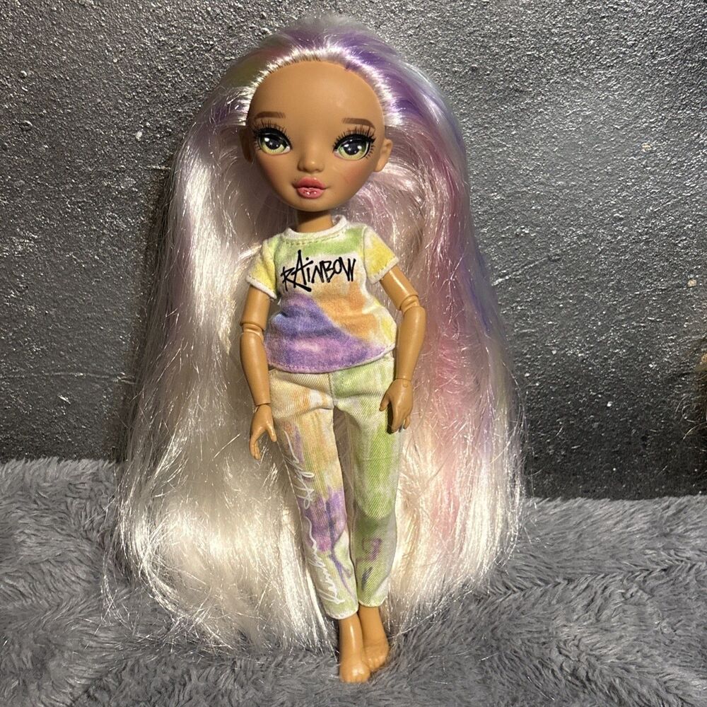 Rainbow High Color Create Fashion Doll DYI Custom Tie Dye Outfit White Hair
